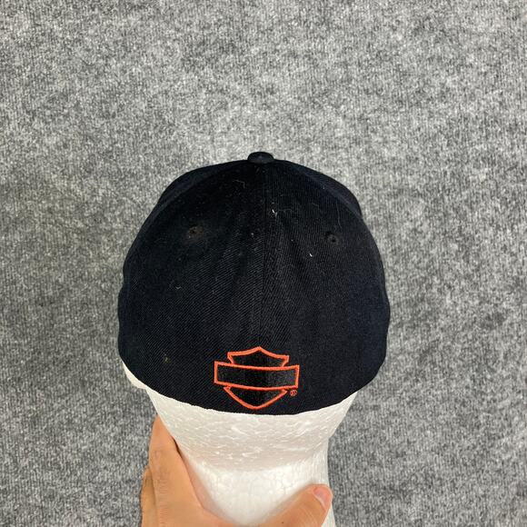 Harley-Davidson Hat Black Adjustable Baseball Cap Motorcycles Logo Wool Blend - Picture 4 of 9